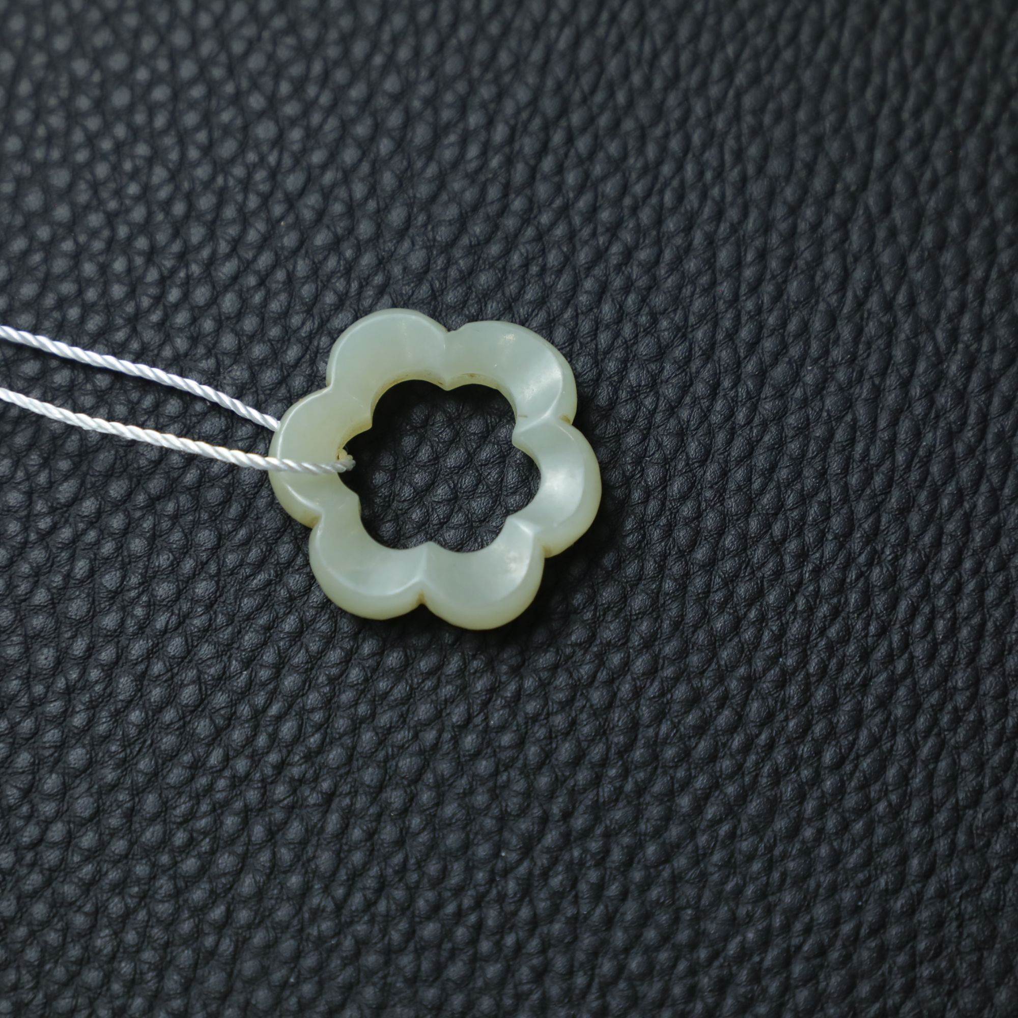 TCWWA06999清晚和田白玉花开富贵佩件