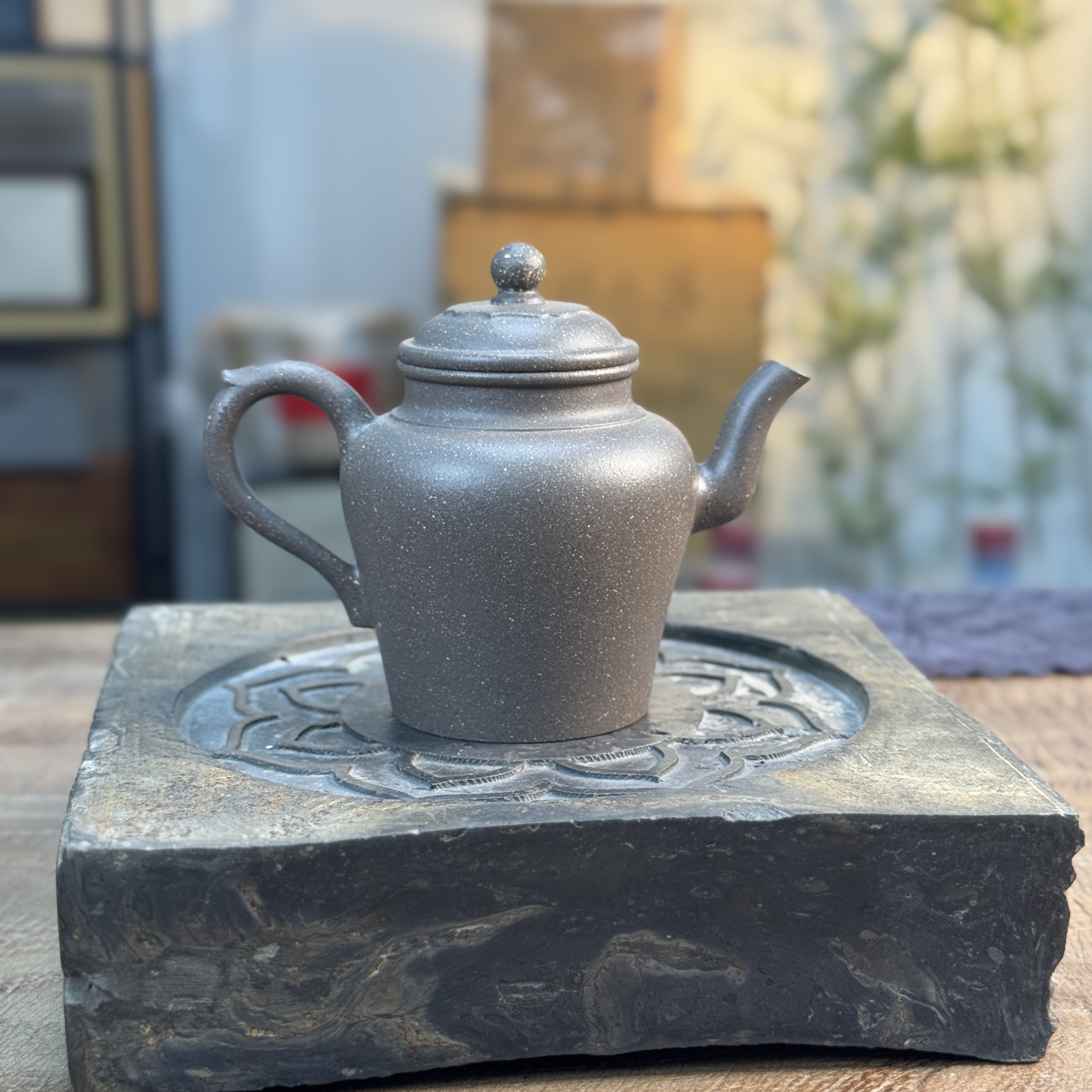 《明清摹古款 》半手工制   紫泥 150cc 宜兴紫砂壶  2号