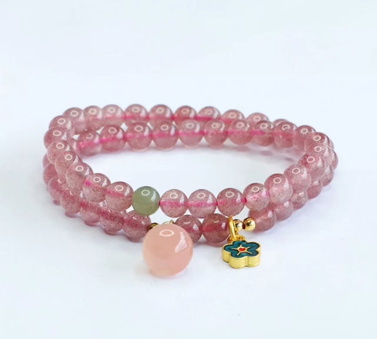 粉水双圈手串无礼盒S1343