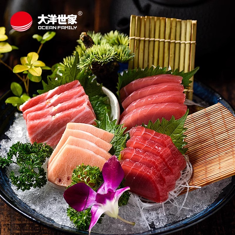 【巅峰尝味2】蓝鳍金枪鱼三文鱼帝王鲑刺身海鲜礼盒