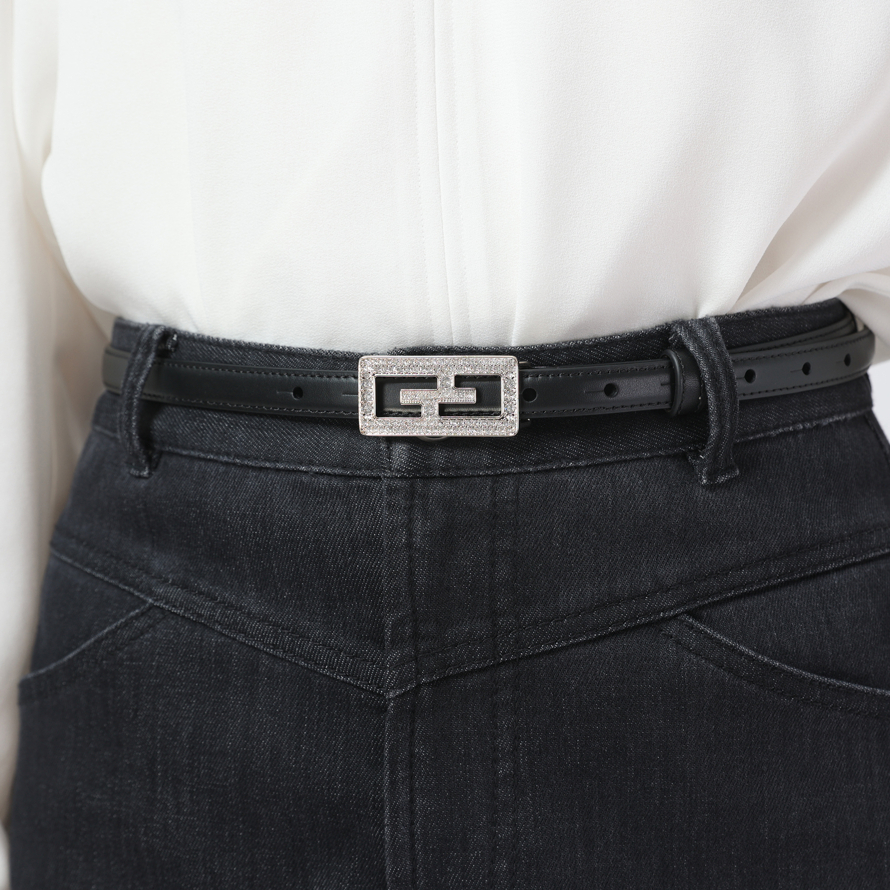 GIRDEAR/哥弟简约复古时尚黑色腰带造型时尚休闲潮流单品190037