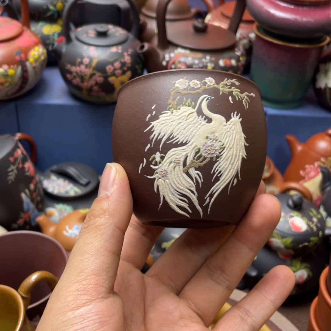 红泥茶杯紫砂主人杯170cc