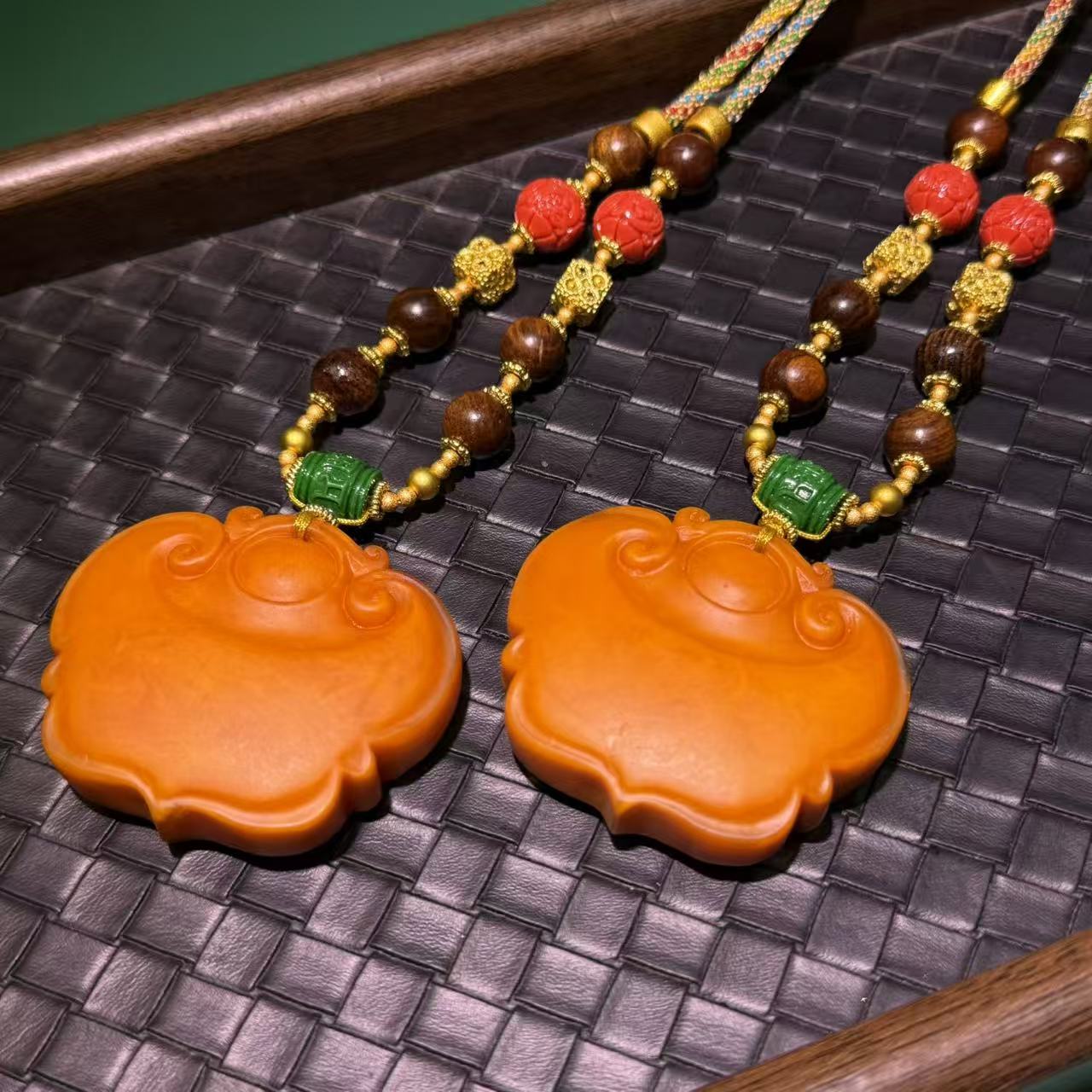 【福气来珠宝】E035 -DIY配件-精美设计款如意锁吊坠-多样性发其一