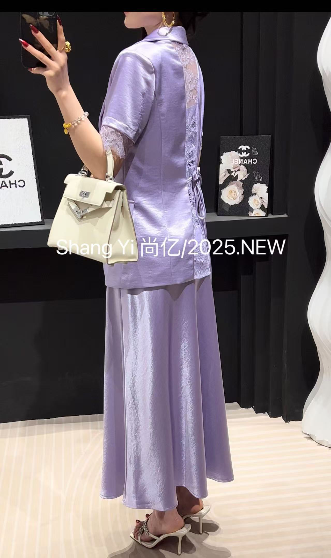 25126-A-8-2-4 夏季新款设计师韩系简约风西装搭配吊带连衣裙套装