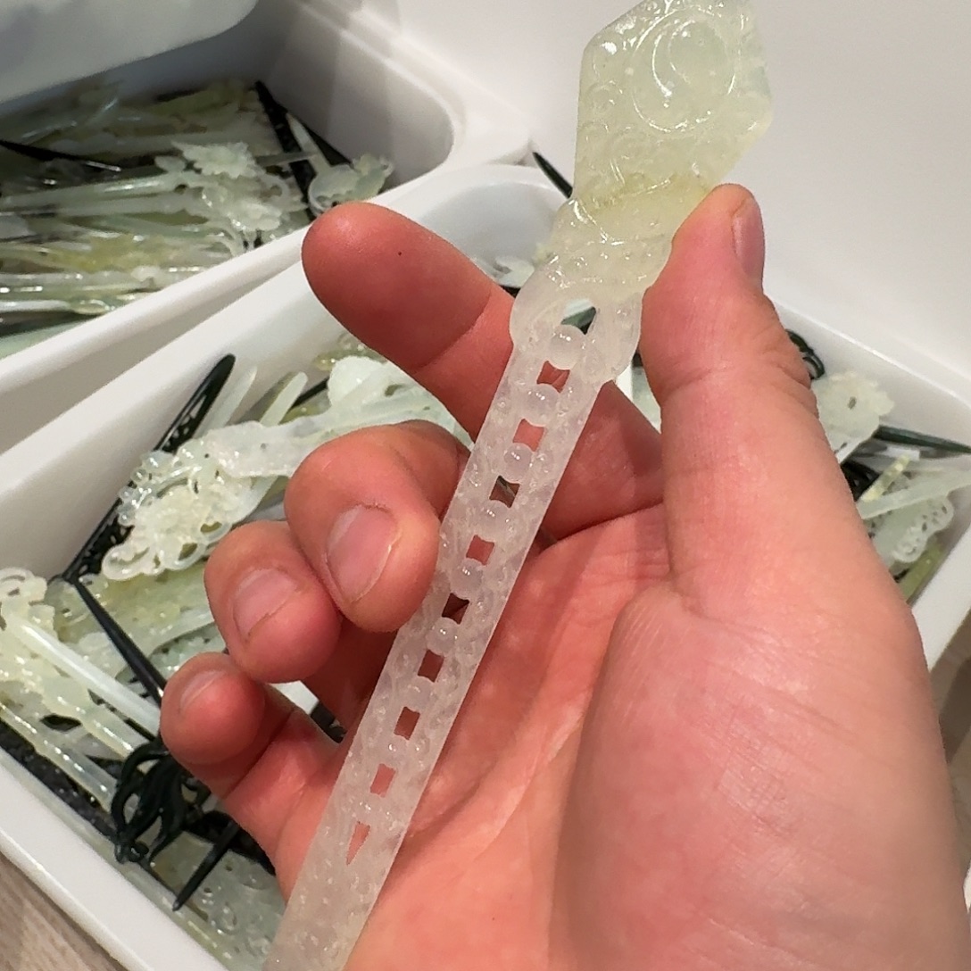 蛇纹石玉未镶嵌发饰