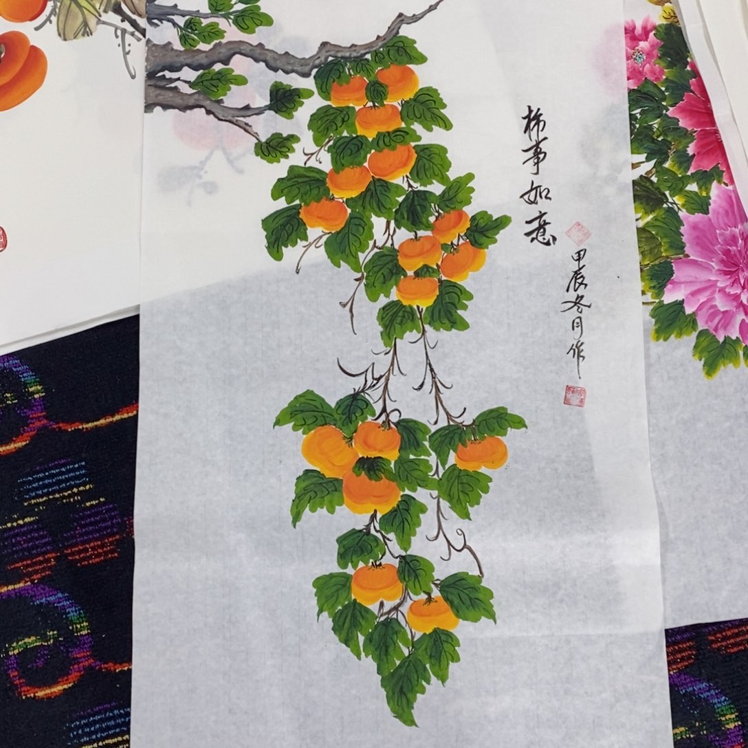 国画周芳莲三尺曈