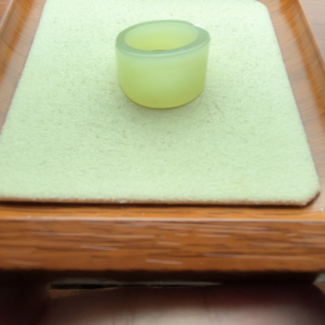 和田玉戒指未镶嵌黄口马鞍14号