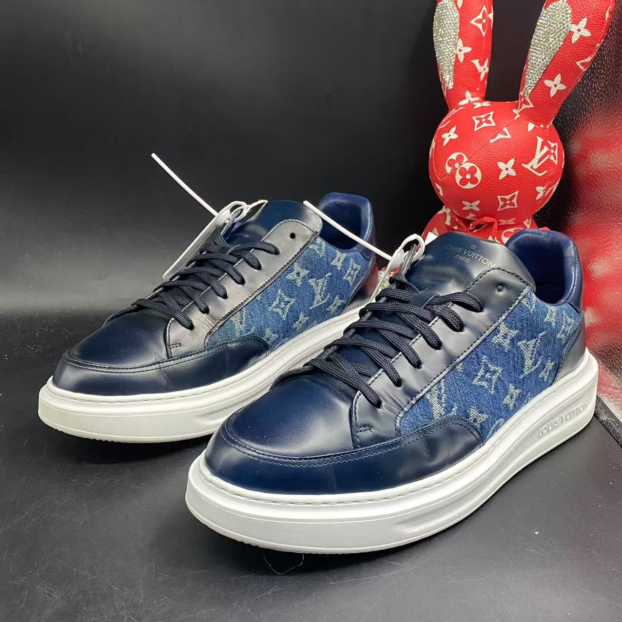 95新 LouisVuitton/路易威登 【聚星优选】蓝牛仔松糕鞋42码ddm185