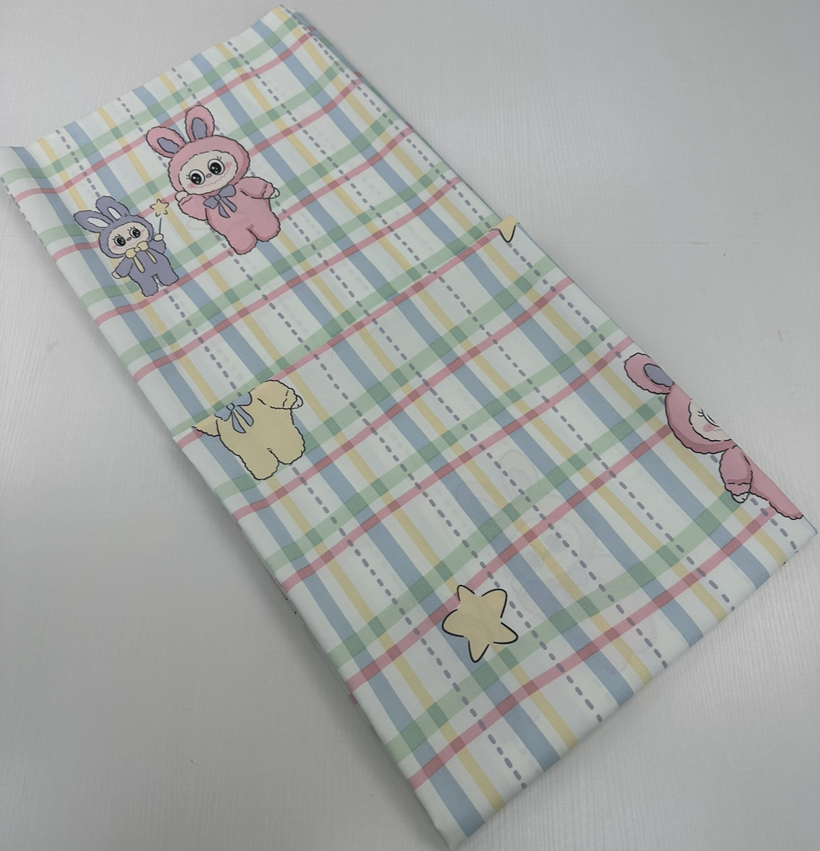 （卡通小兔）老粗布床单尺寸1.6✖️2.5±5厘米加厚大帆布凉席夏季必备