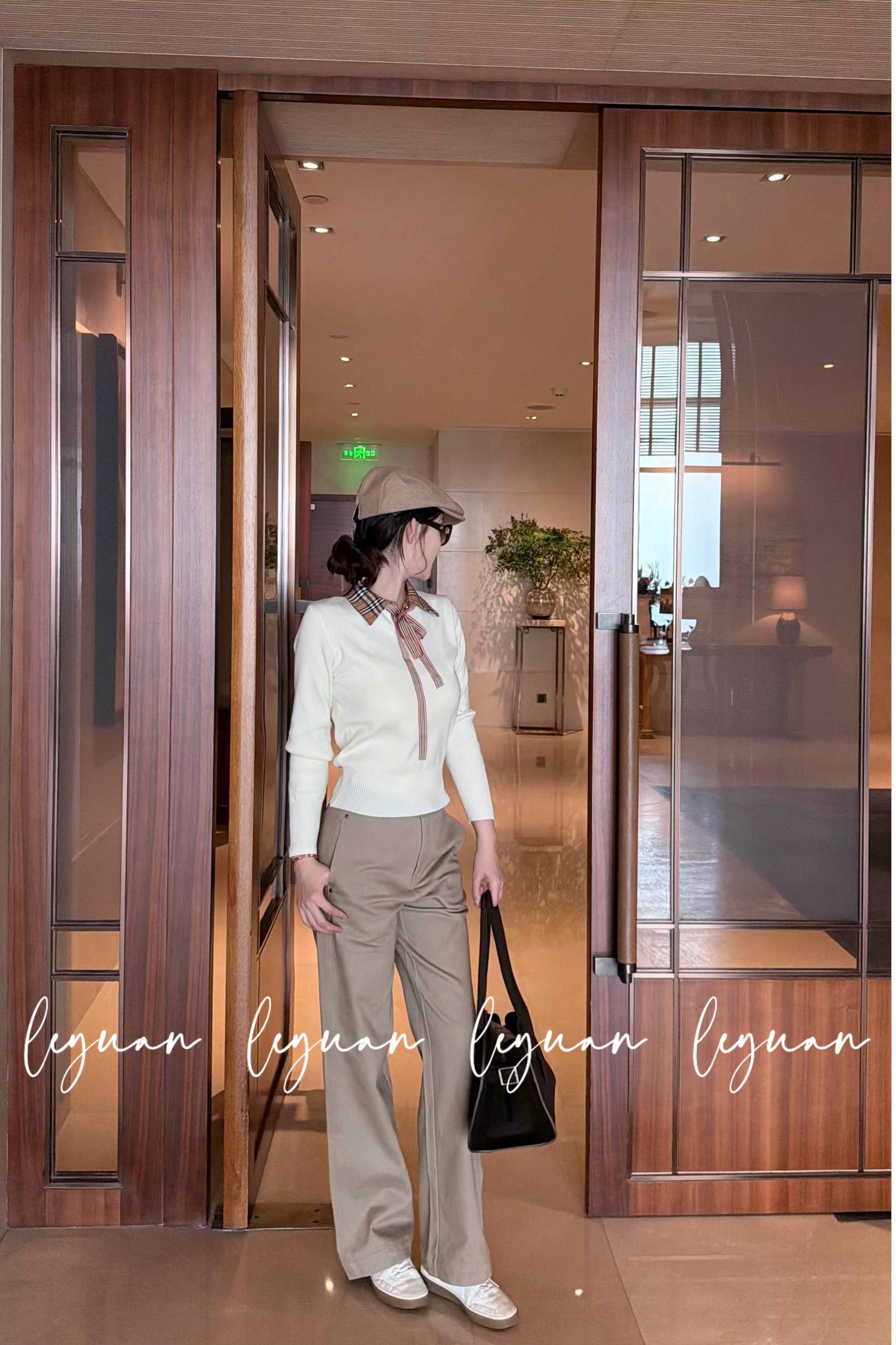 【神神神裤】LEYUAN·卡其色休闲裤女高腰显瘦直筒百搭老钱长裤