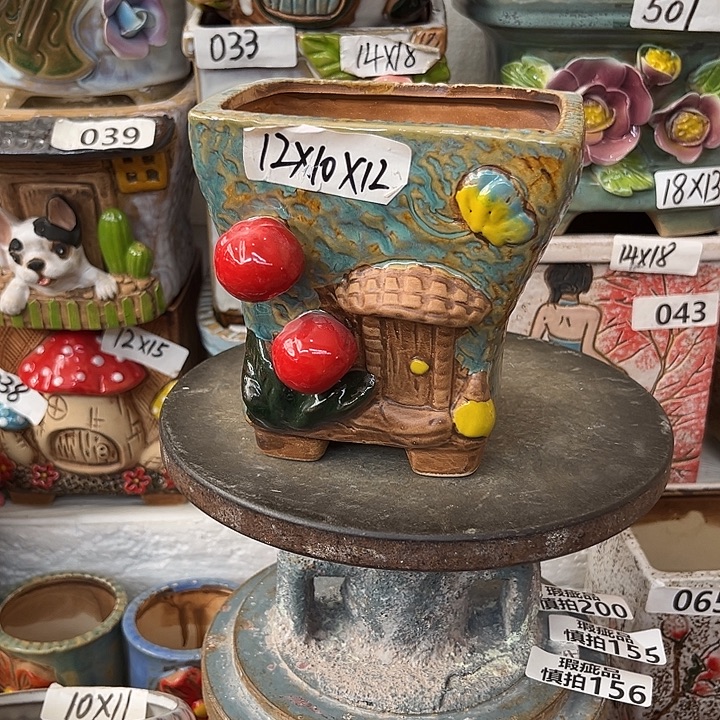 粗陶材质多肉花盆