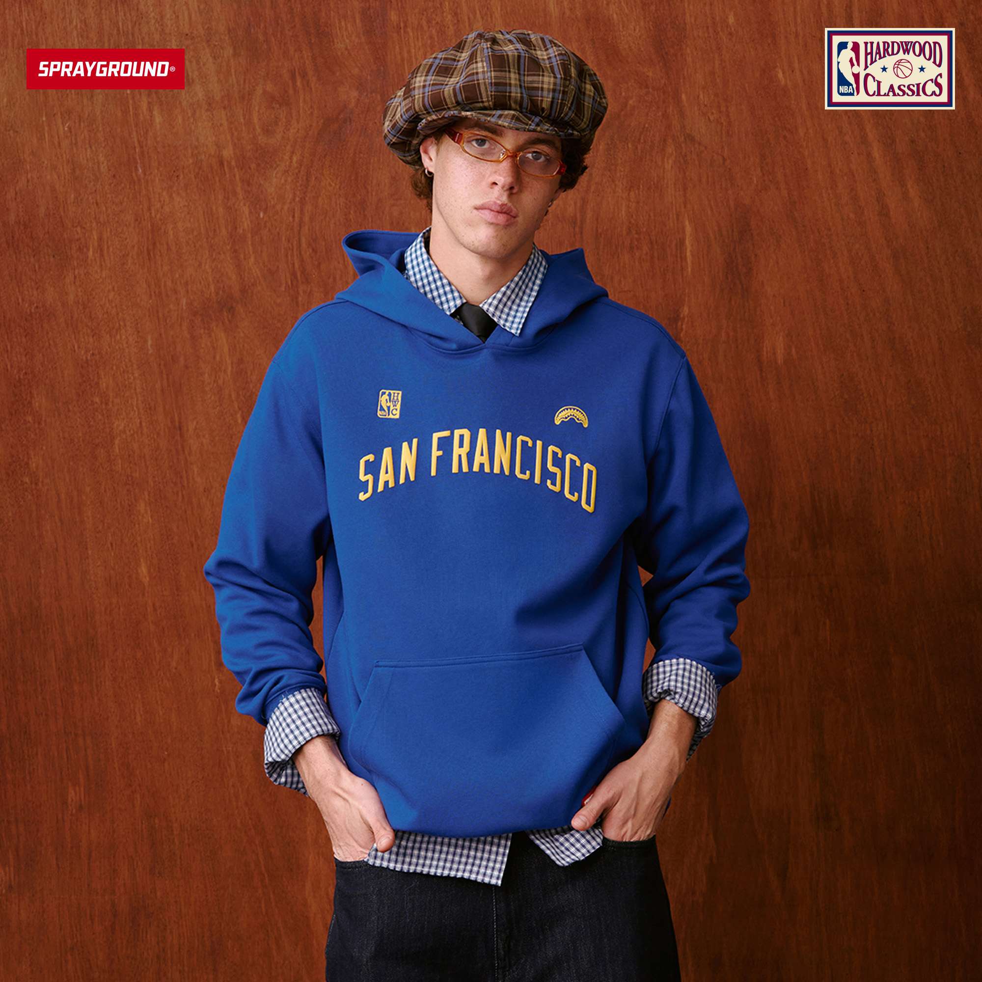 SPRAYGROUND I NBA HWC联名系列鲨鱼嘴连帽卫衣潮流JM NE233326