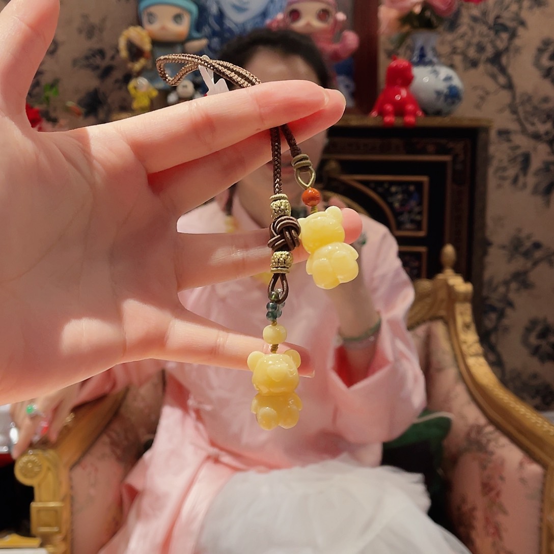 蜜蜡颈饰未镶嵌挂件