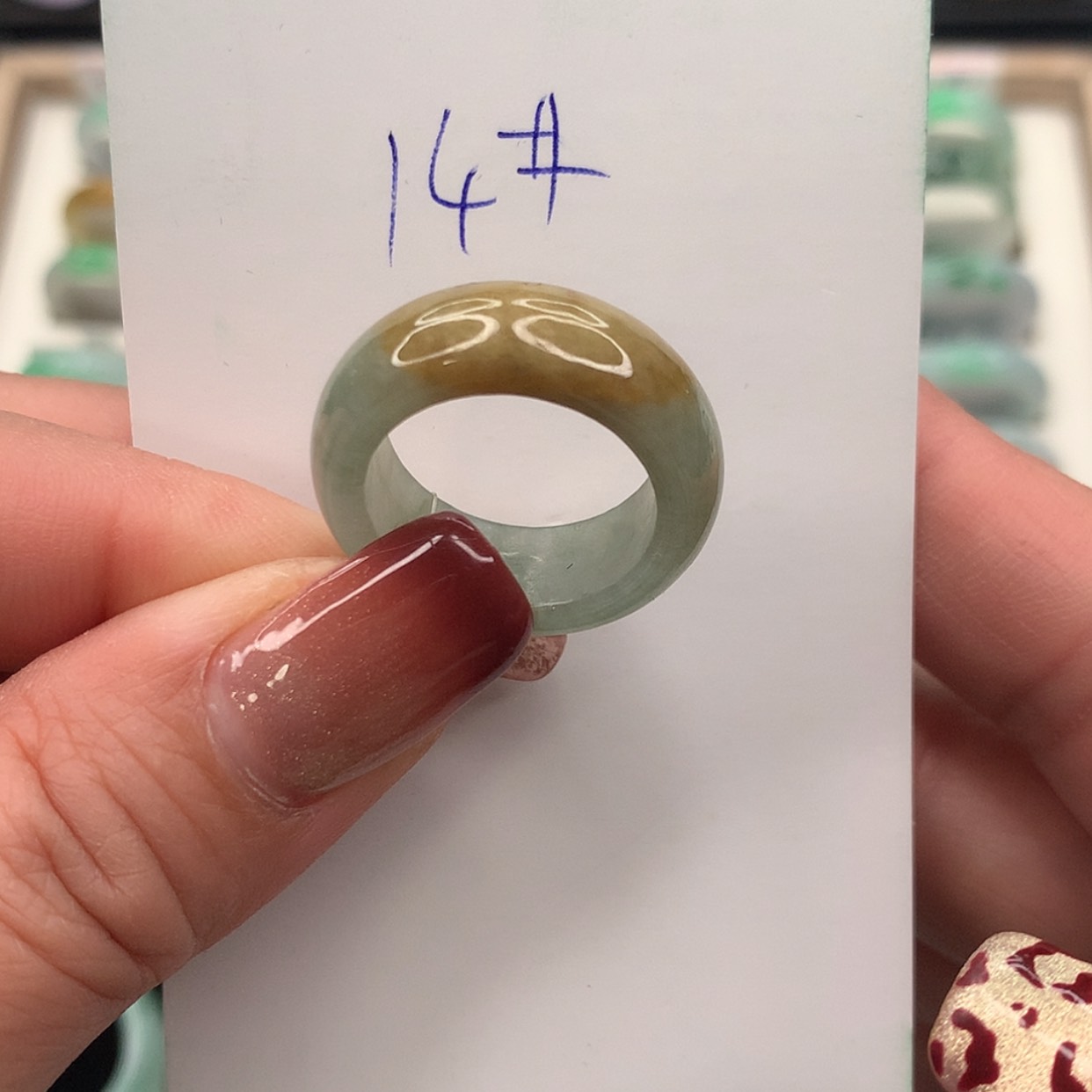 【闪购商品】翡翠戒指未镶嵌14圈