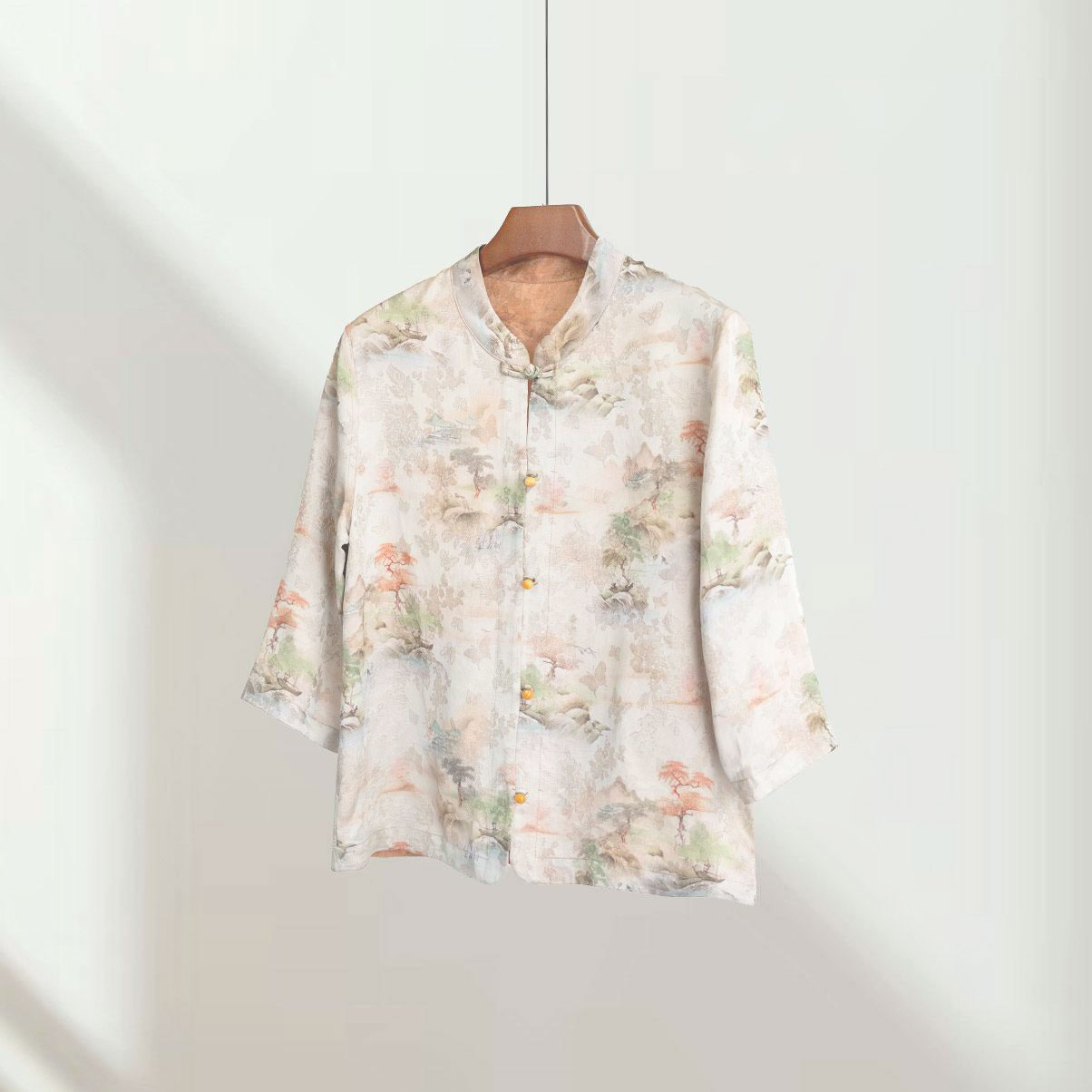 [山水画]2025新中式国风秋季开衫外套上衣3012