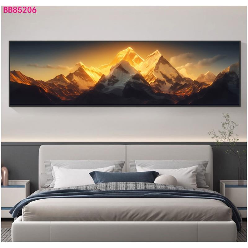 L03日照金山装饰画大气靠山图适合客厅沙发背景卧室壁画