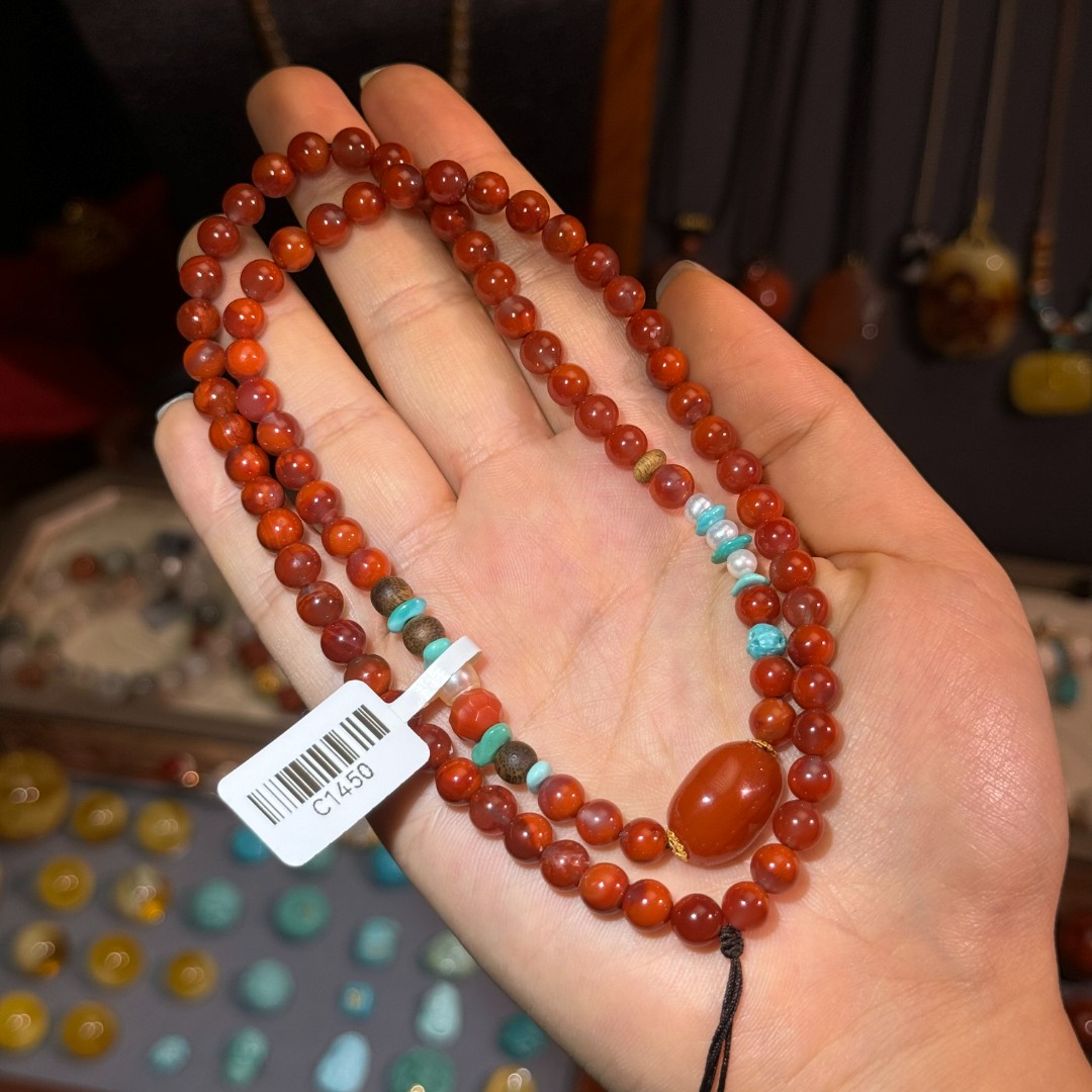 左边婷姐丨南红项链（C1450）