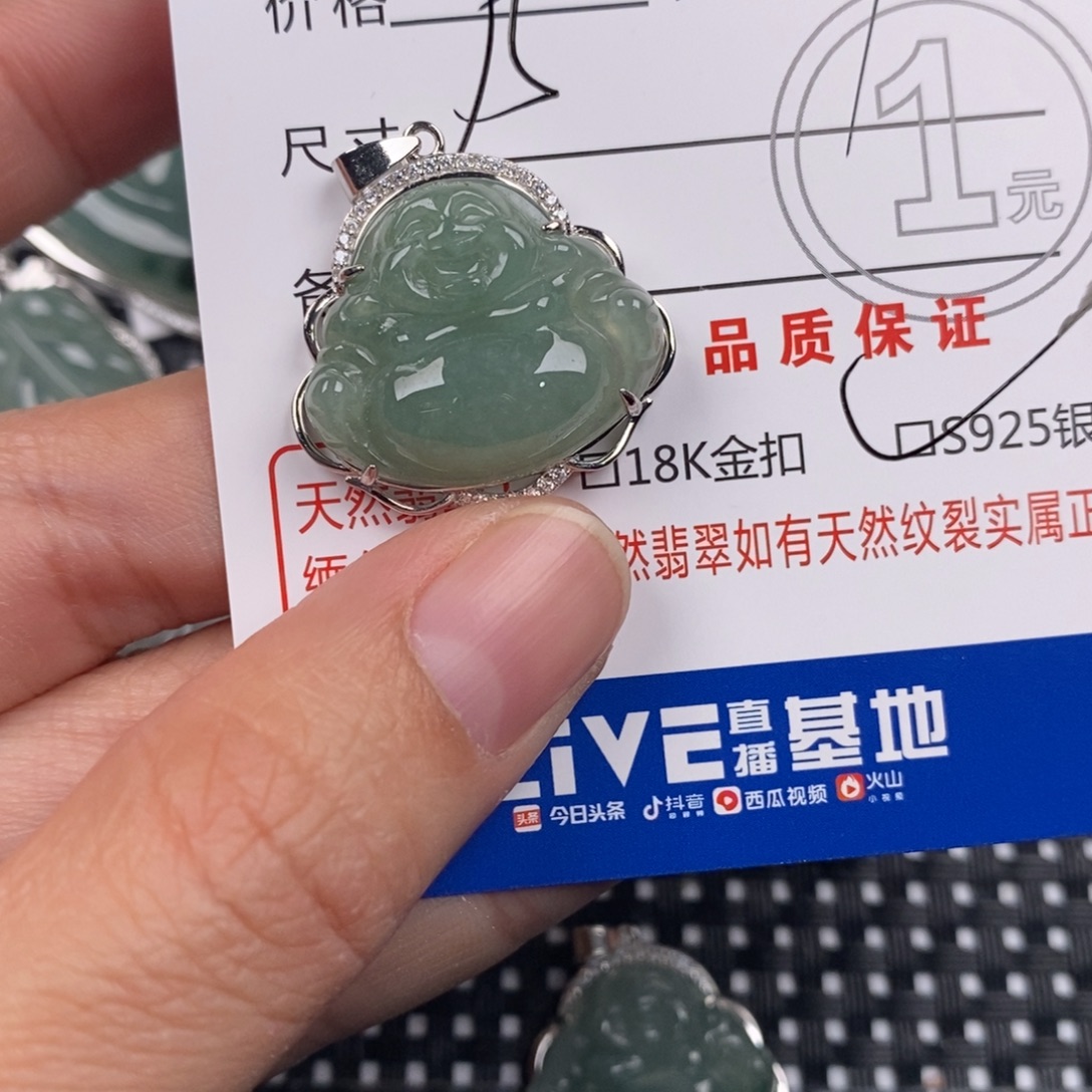 翡翠银S925镶嵌颈饰