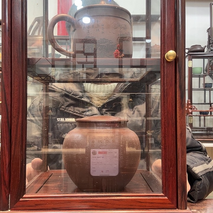 红酸枝木类王****）红酸枝开门玻璃罩243