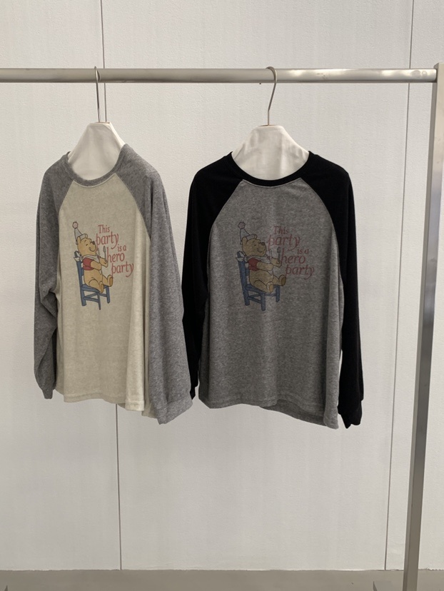   维尼熊插肩袖长袖T 5707