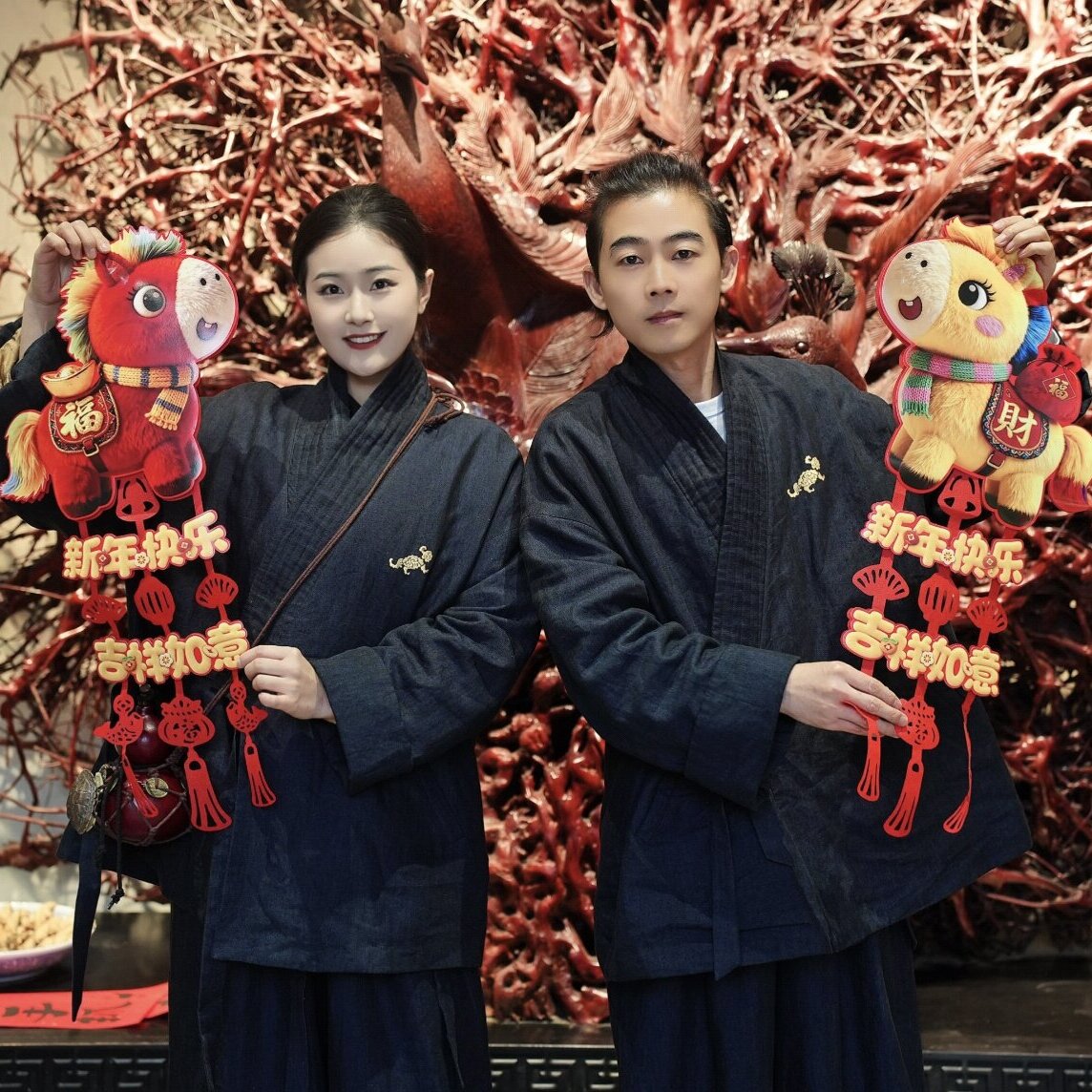 【墨牌国风】原创国潮新中式改良汉麻道袍棉衣·LS90155