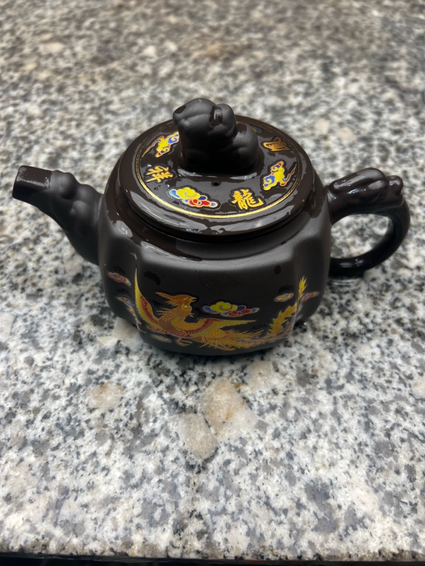 【闪购商品】老紫泥龙凤呈祥四方龙尊壶L