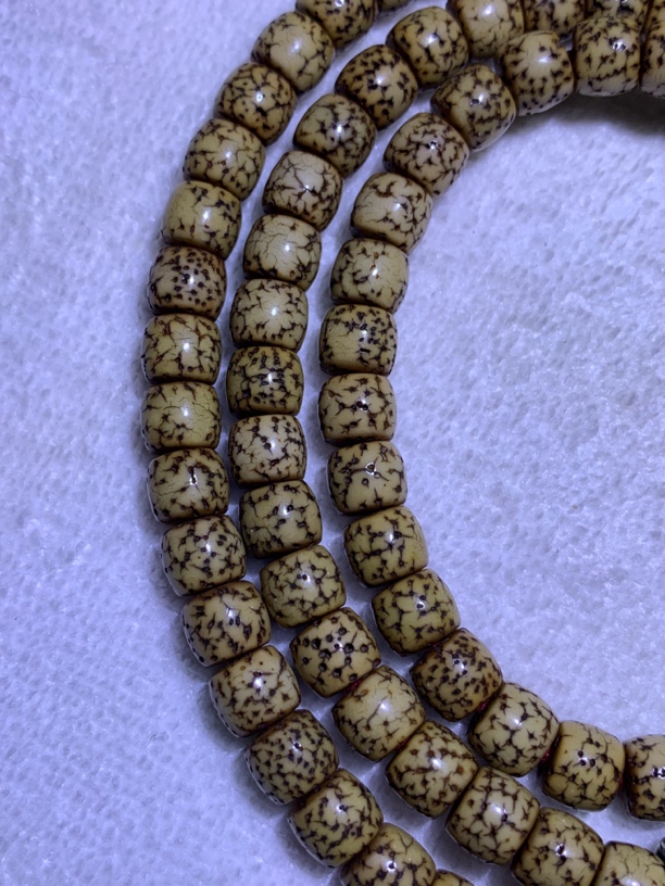 藏传藏品 老年份纯手盘玩老星月108.卡8适合男女佩戴