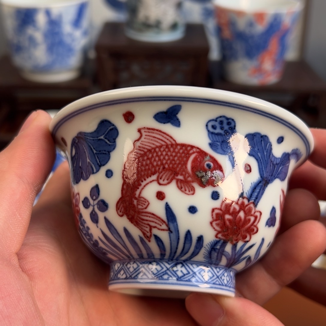 瓷片景德镇茶器手工手绘