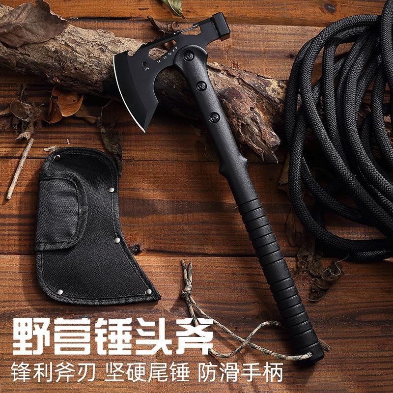 多功能户外战术组合工具开山生存刀露营野营战术防身高硬度劈柴刀