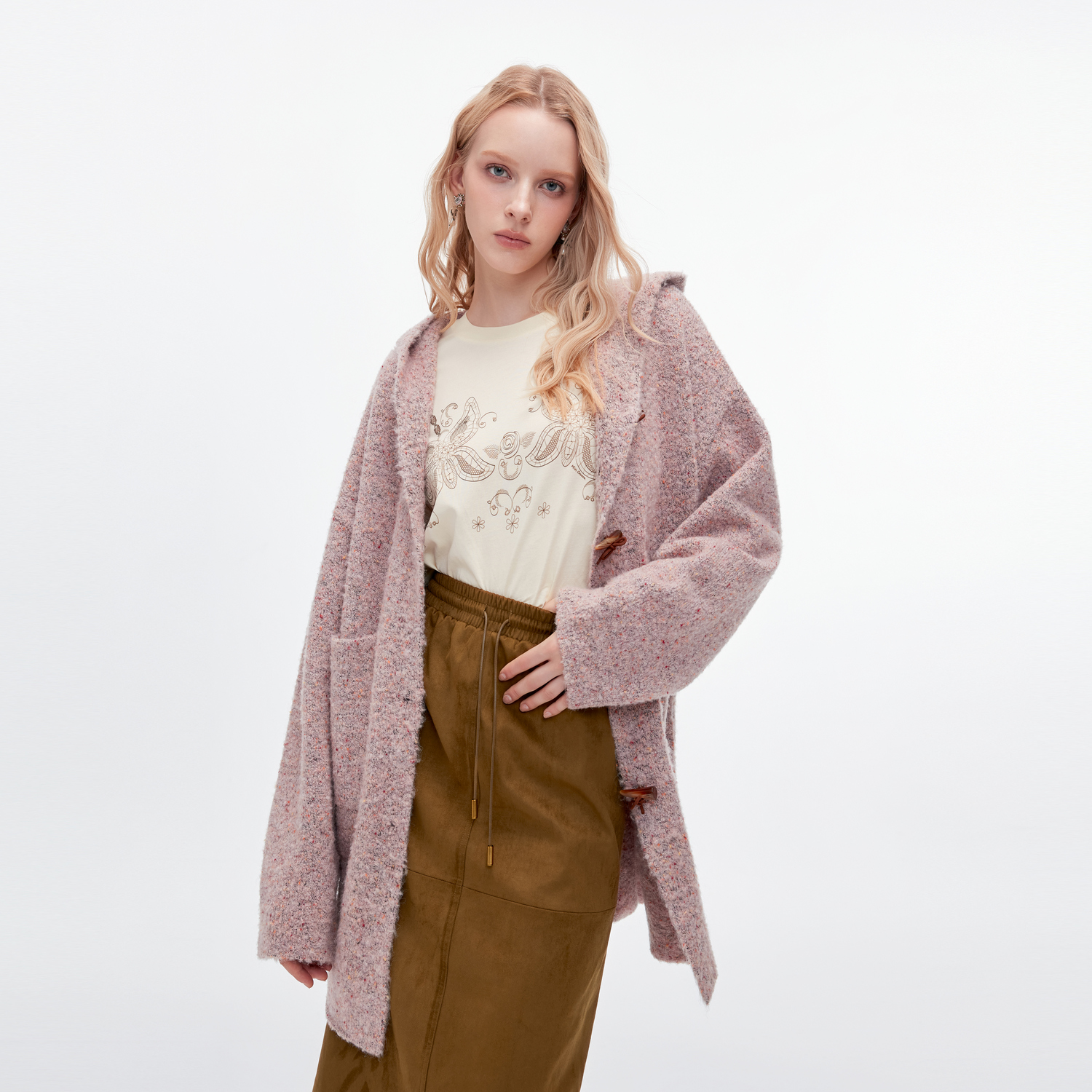 MISSCOCOON针织开衫25慵懒绵羊毛外套0077