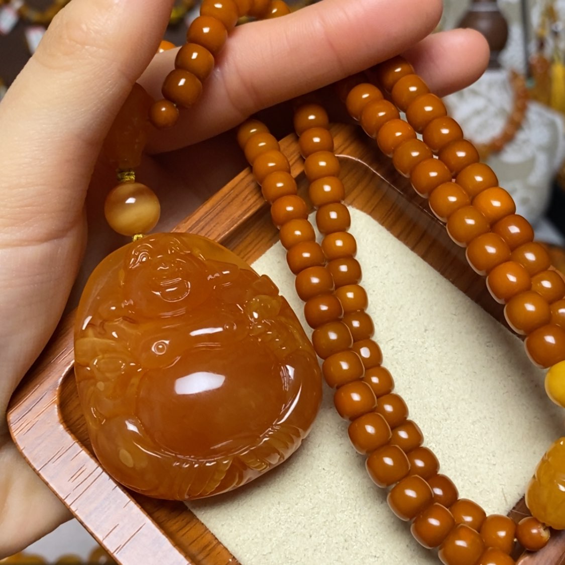 【闪购商品】蜜蜡颈饰未镶嵌项链