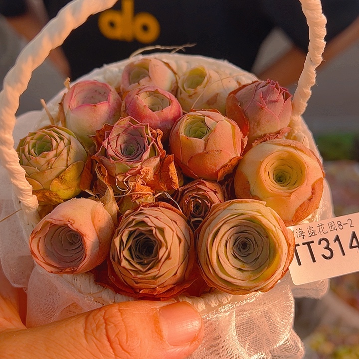 TT314。玫瑰混花篮。  