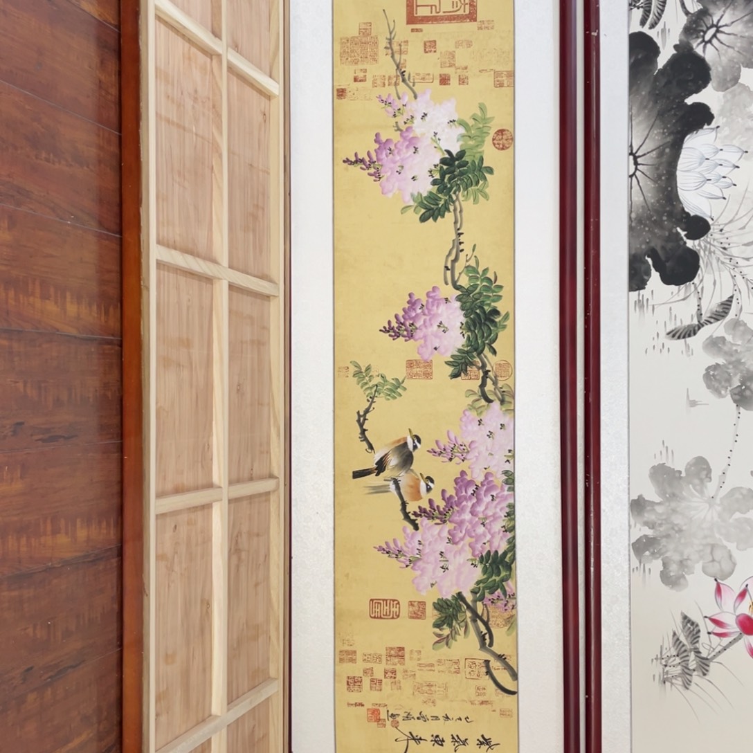 国画带框尺寸48*163厘米