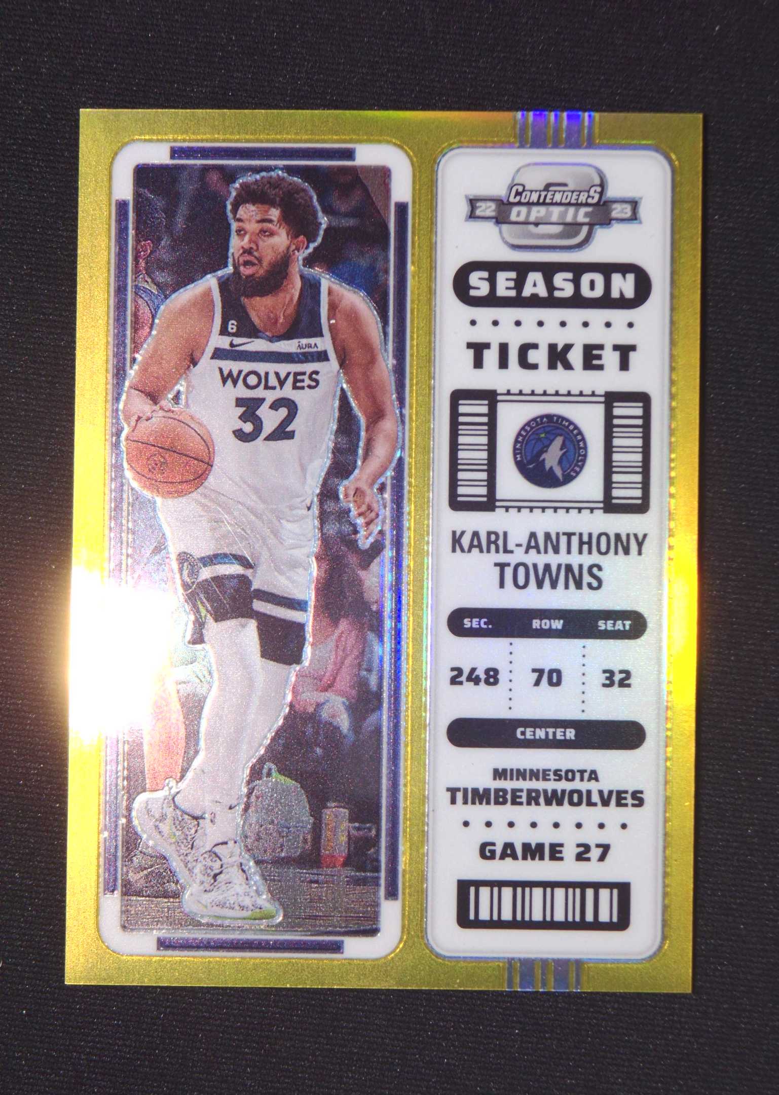 【折射款直播开价】唐斯 限量10编 金折 球星卡包邮