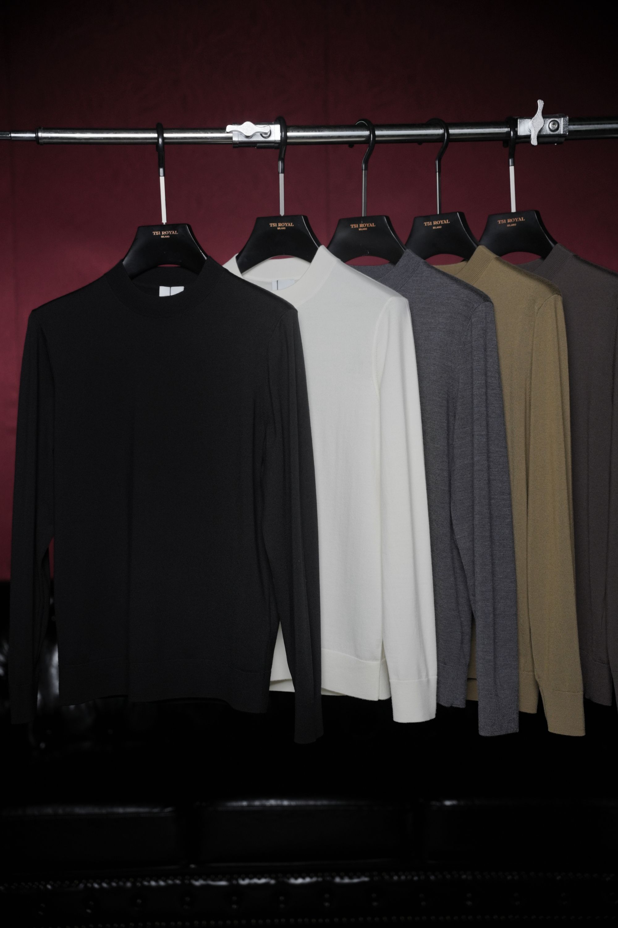 <奢级质感>男士新款美丽诺羊毛 圆领高级感长袖打底T恤 58121