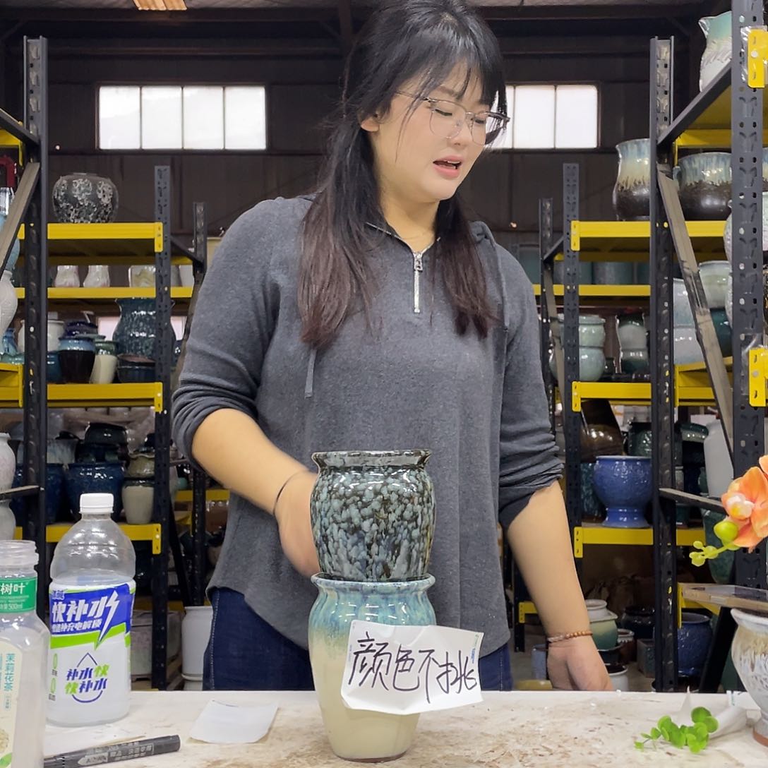 宜兴紫砂粗陶花盆