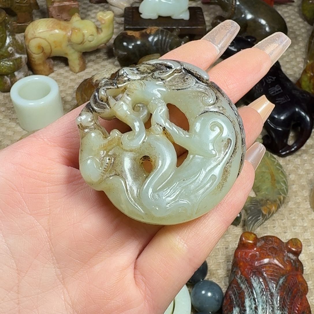 白玉菩提吊坠挂件