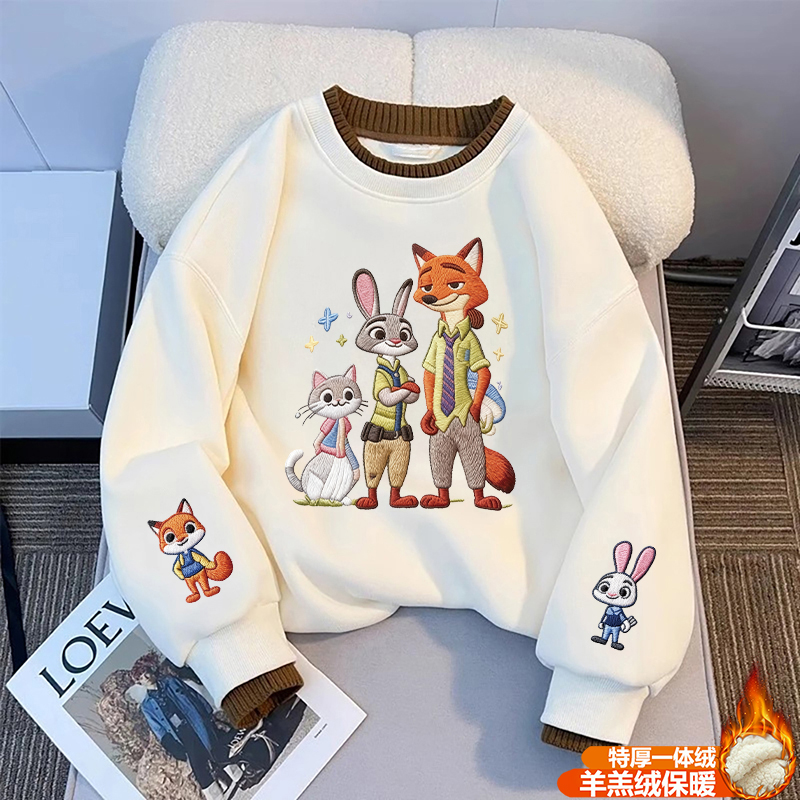 儿童圆领卫衣2025新款儿童休闲印花秋冬季洋气百搭长袖中国风年服