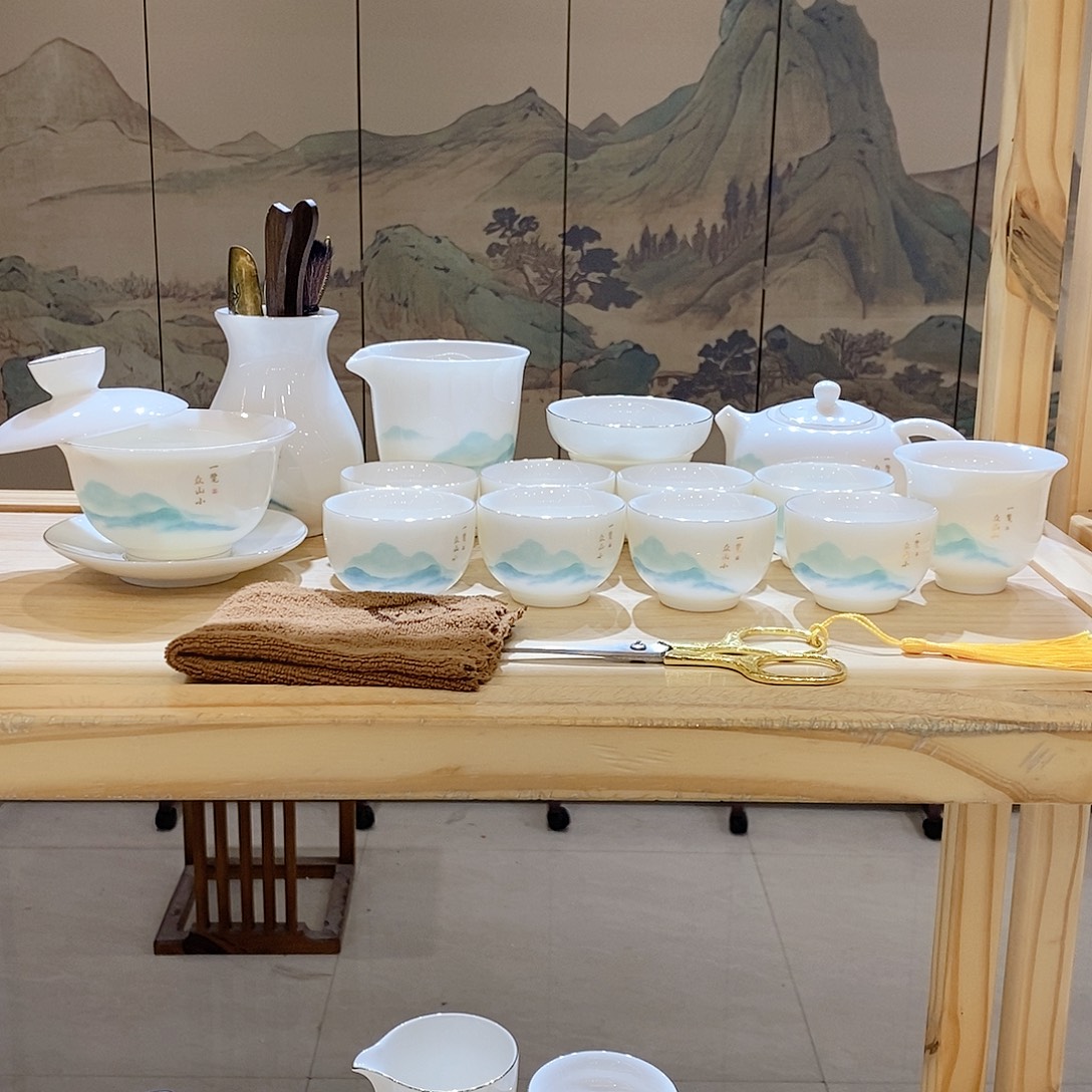 【墨城】羊脂玉瓷一览众山小22头