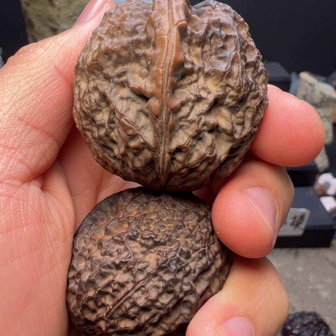 吊坠文玩核桃荔枝纹铁狮子41.5mm