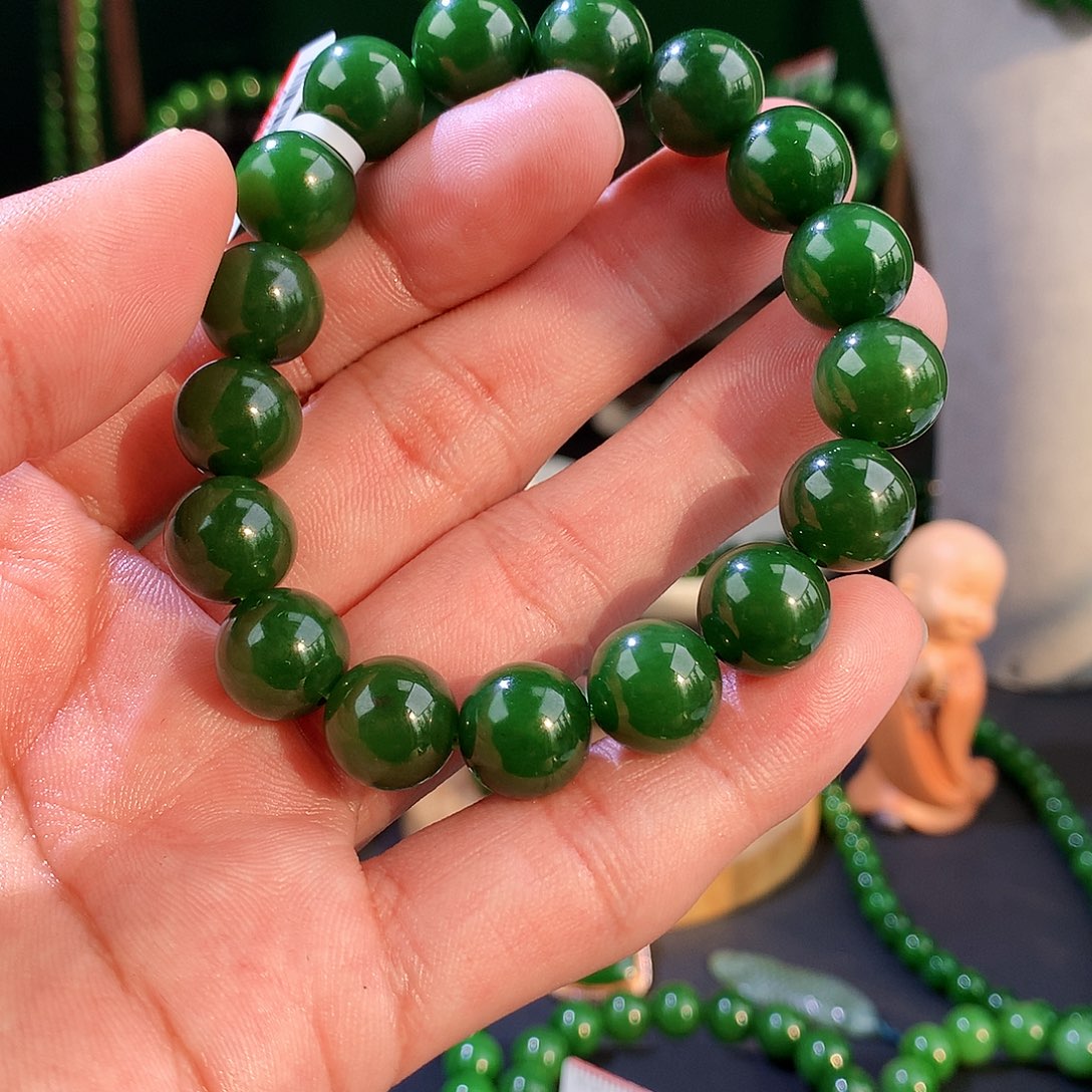 和田玉（碧玉）手链未镶嵌蕊*