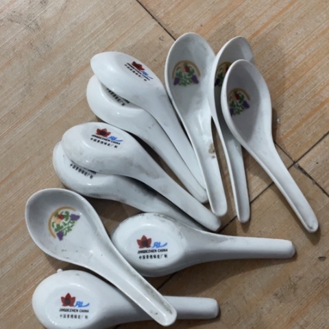 景德镇陶瓷红叶陶瓷一人勺10个