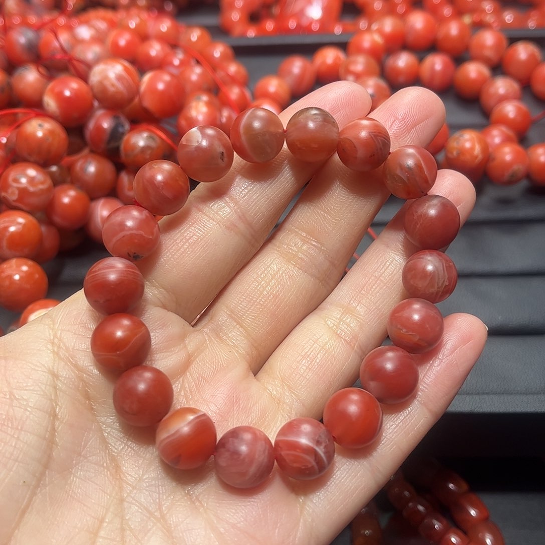 南红玛瑙手链未镶嵌