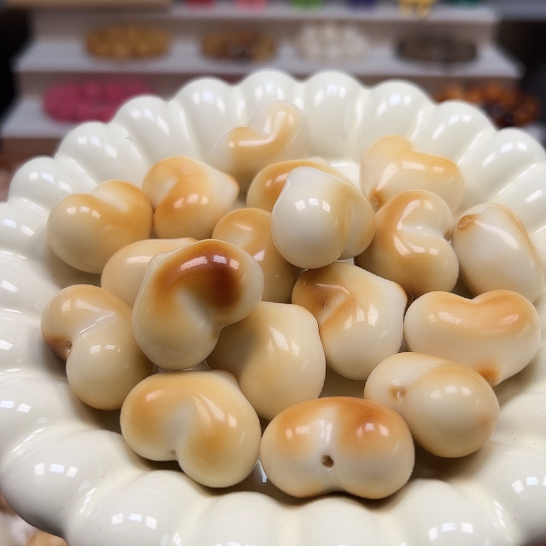 手串菩提根/象牙果瑕疵卡28左右屁桃炭烤爱心10颗