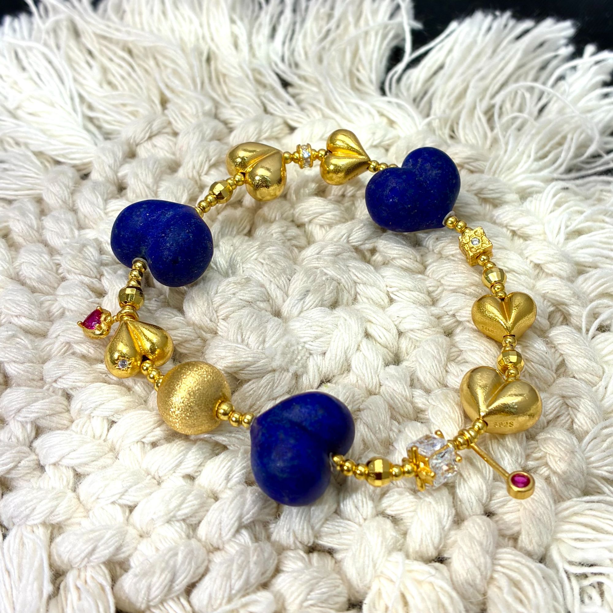 青金石屁桃爱心手链 2977 多样式发一件