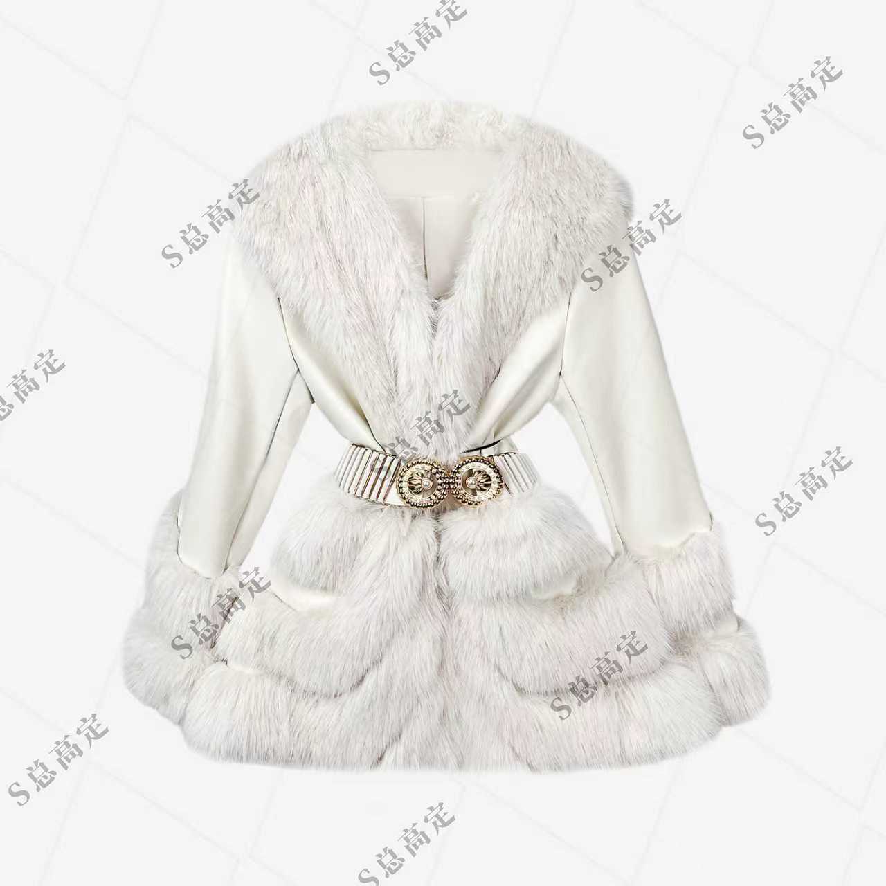 NIMOSHI【倩倩】冬季圆领女毛领中长款保暖短外套小香风重工D0196