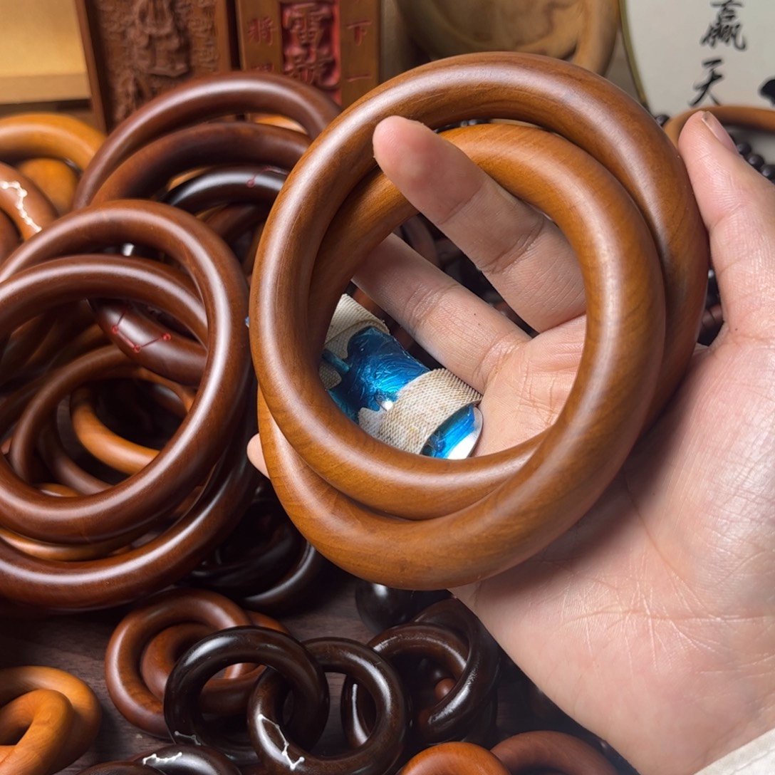 清***真橄榄核手串/手链75乾坤圈 枣木