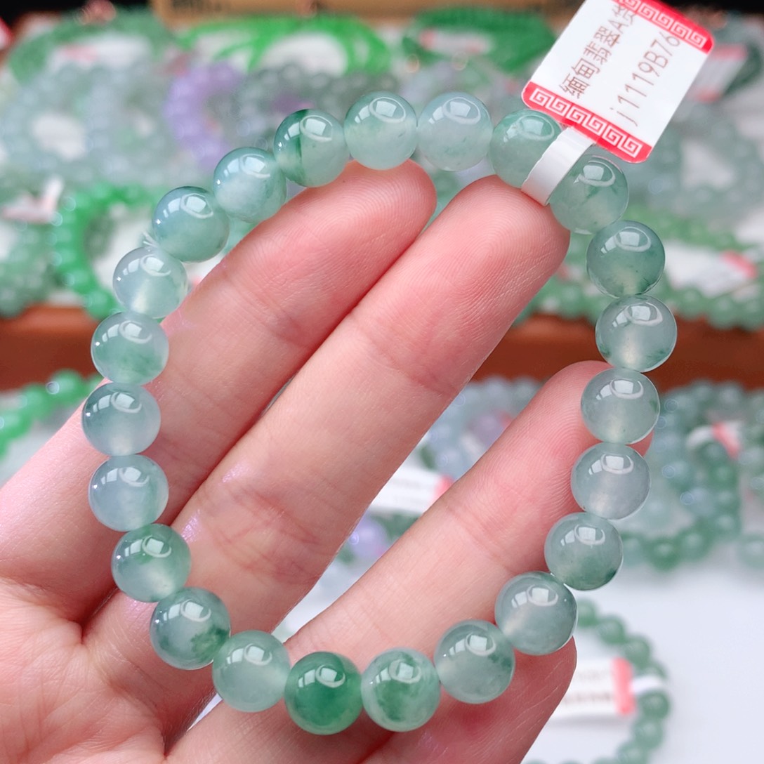 翡翠手链未镶嵌翡翠8mm