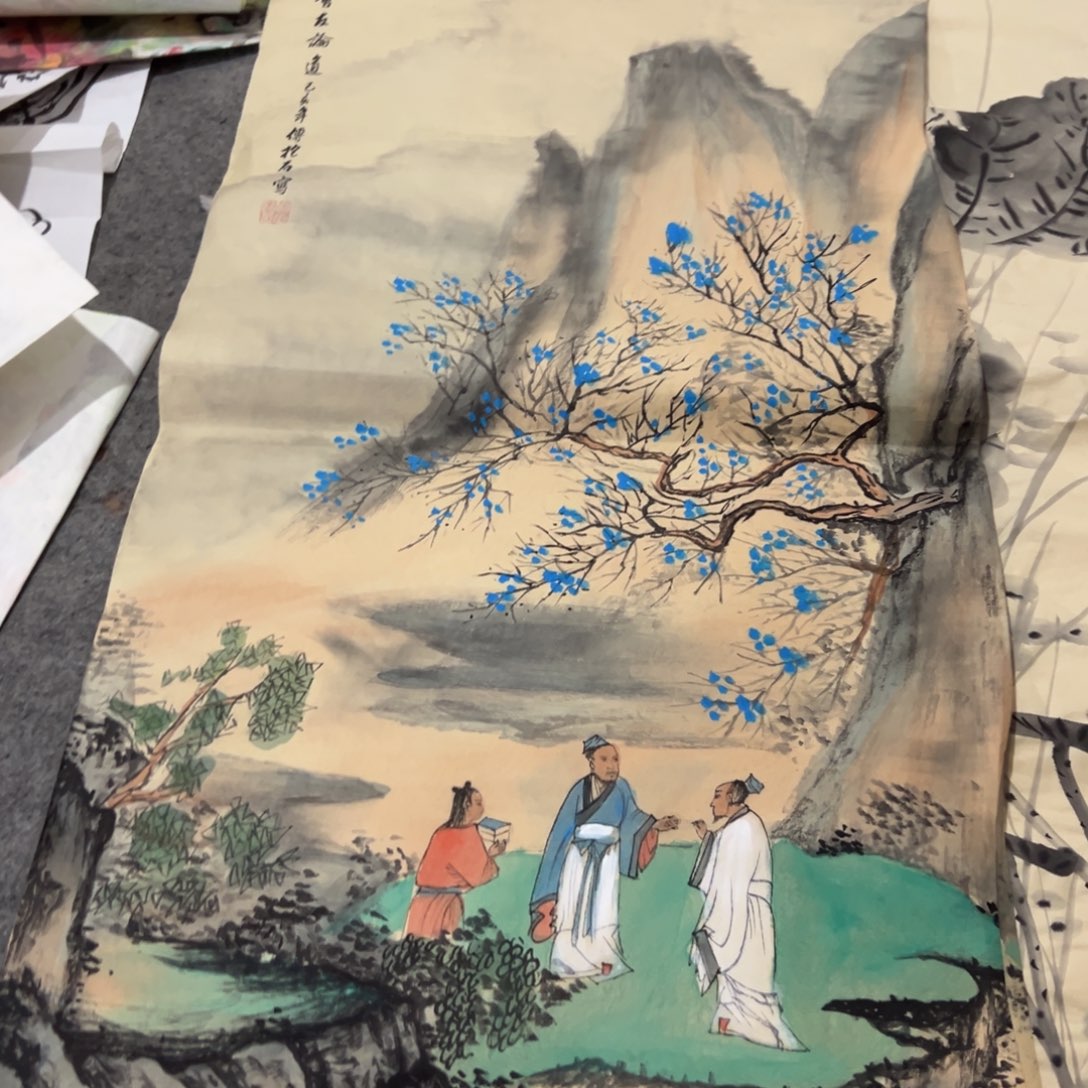 国画国画作品画心一张