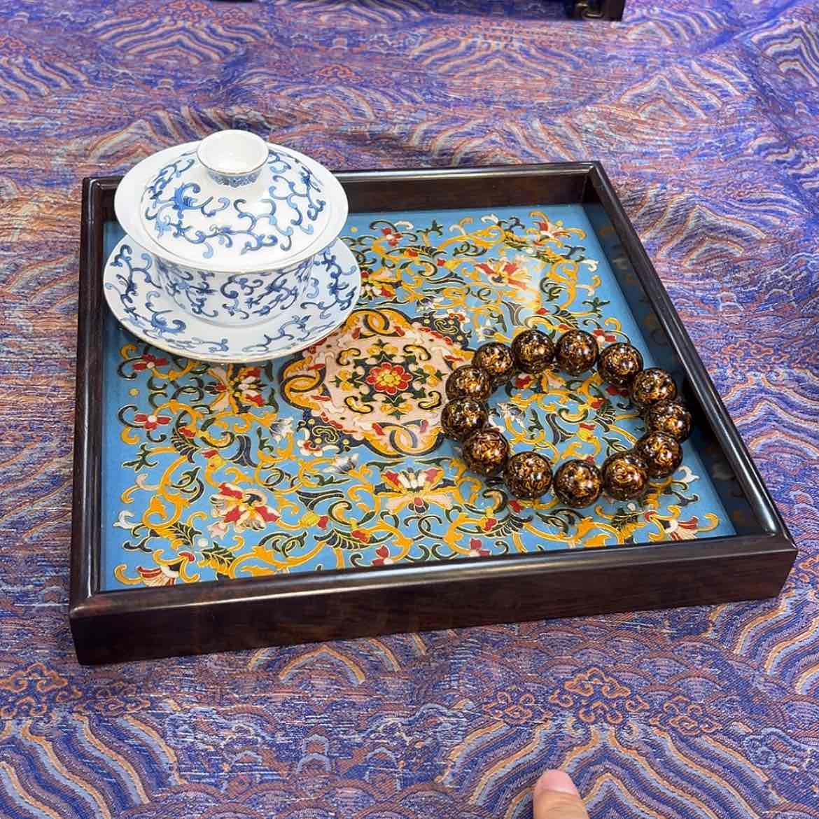 【闪购商品】红酸枝木类成套家具茶盘